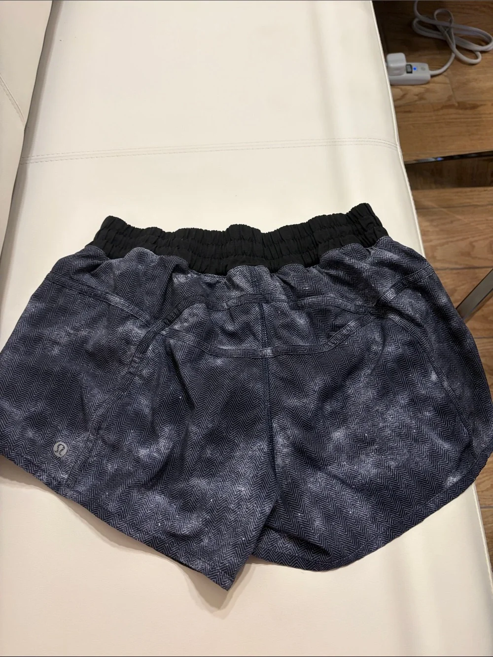 lululemon athletica Navy Blue Athletic Shorts with Black Waistband